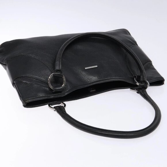 GUCCI Tote Bag Leather Black Silver 113015 Auth - Picture 6 of 16